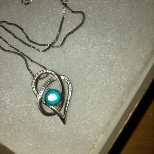 Sterling Silver and Sapphire Necklace